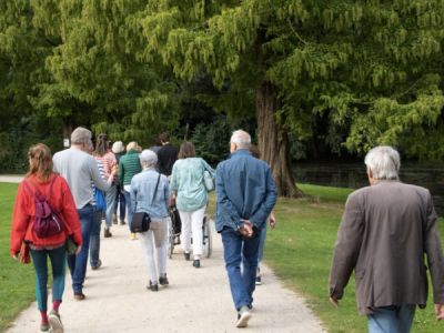 wandelen in het park