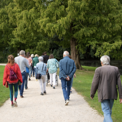 wandelen in het park